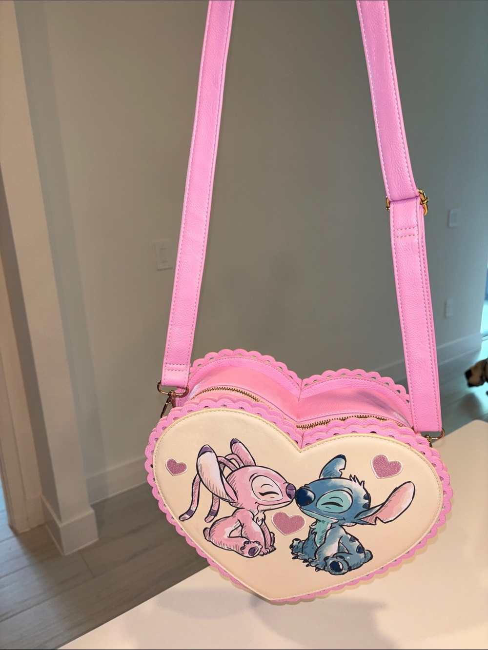 Loungefly Disney Stitch and Angel Heart Crossbody.